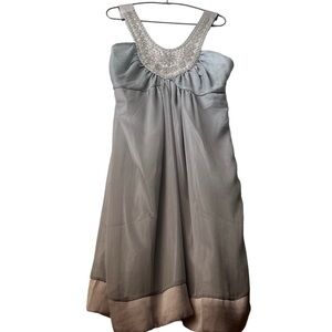 LIPSY Gray Organza Halter Summer Dress